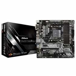 Asrock B450M PRO4, AMD B450, AM4, Micro ATX, 4 DDR4, XFire, VGA, DVI, HDMI, M.2
