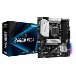 Asrock B460M PRO4, Intel B460, 1200, Micro ATX, 4 DDR4, VGA, HDMI, DP, XFire, RGB Lighting, M.2