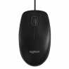 Logitech B100 Wired Optical Mouse, USB, 800 DPI, Ambidextrous, OEM