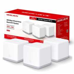 Mercusys HALO S3 Whole-Home Mesh Wi-Fi System, 3 Pack, 300Mbps, 2 x LAN on each Unit