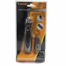 Sprotek 11-in-1 Precision Screwdriver Kit - Philips, Torx bits stored inside handle