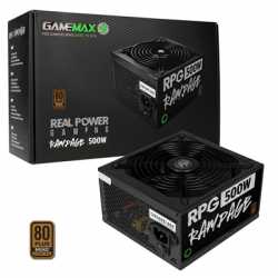 GameMax RPG Rampage 500W 140mm Ultra Silent Fan 80 PLUS Bronze PSU