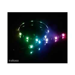 Akasa Vegas MB RGB LED Light Strip, 50cm, 12V, Molex 4 Pin, Magnetic Backing, Aura Sync Compatible