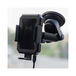 Smart Wireless 2 in 1 Qi Car Charger 10W Fast Wireless Charger Including Air Vent and Suction Mount