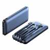 Prevo SP2010 10000mAh 4-Device Powerbank with Charging Cables Black