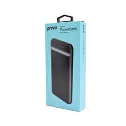 Prevo SP3012 10000mAh Slim Dual-Port Powerbank Black