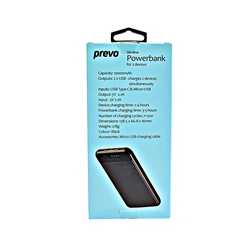 Prevo SP3012 10000mAh Slim Dual-Port Powerbank Black