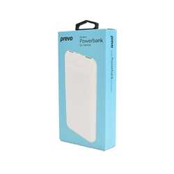 Prevo SP3012 10000mAh Slim Dual-Port Powerbank White