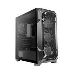Antec DF600 FLUX Mid Tower 2 x USB 3.0 Tempered Glass Side Window Panel Black Case with Addressable RGB LED Fans