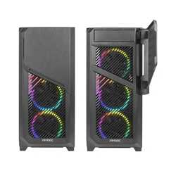 Antec DP502 FLUX RGB Gaming Case with Tempered Glass Window, ATX, No PSU, 5 x Fans (3 Front ARGB), Advanced Ventilation
