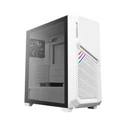 Antec DP502 FLUX White Mid Tower 2 x USB 3.0 Tempered Glass Side Window Panel White Case with RGB LED Lighting