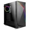 Antec NX300 ATX Gaming Case with Window, No PSU, Tempered Glass, ARGB Rear Fan & Front ARGB LED Strip, LED Control Button, Black