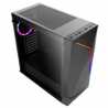 Antec NX300 ATX Gaming Case with Window, No PSU, Tempered Glass, ARGB Rear Fan & Front ARGB LED Strip, LED Control Button, Black