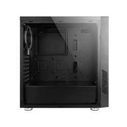 Antec NX300 ATX Gaming Case with Window, No PSU, Tempered Glass, ARGB Rear Fan & Front ARGB LED Strip, LED Control Button, Black