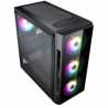 CiT Flash Micro Tower 1 x USB 3.0 / 2 x USB 2.0 Tempered Glass Side & Front Window Panels Black Case with RGB LED Fans