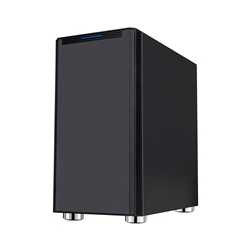 CiT Omega Micro Tower 1 x USB 3.0 / 2 x USB 2.0 Tempered Glass Side Window Panel Black Case with Addressable RGB LED Fan