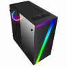 CiT Seven Micro Tower 2 x USB 2.0 Acrylic Side Window Panel Black Case with RGB LED Lighting & Fan