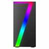 CiT Seven Micro Tower 2 x USB 2.0 Acrylic Side Window Panel Black Case with RGB LED Lighting & Fan