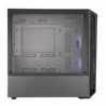 Cooler Master MasterBox MB320L ARGB Micro Tower 2 x USB 3.2 Gen 1 Edge-to-Edge Tempered Glass Side Window Panel Black Case with 