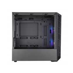 Cooler Master MasterBox MB320L ARGB Micro Tower 2 x USB 3.2 Gen 1 Edge-to-Edge Tempered Glass Side Window Panel Black Case with 