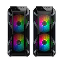 Cooler Master MasterCase H500M Full Tower 4 x USB 3.0 / 1 x USB 3.1 Type-C 4 x Tempered Glass Window Panels Iron Grey Case with 