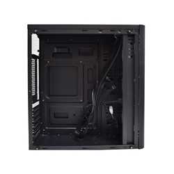 Cronus Metis Mid Tower 1 x USB 3.0 / 2 x USB 2.0 Tempered Glass Side Window Panel Black Case with RGB LED Fans & I/O Panel Contr