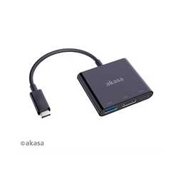 Akasa USB 3.1 Type-C (M) to HDMI 1.4 (F) Converter Adapter with USB 3.0 & USB 3.1 Type-C Power Delivery Ports