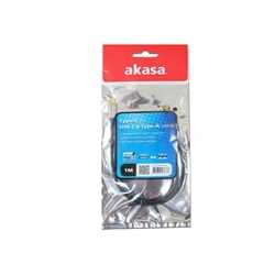 Akasa USB 2.0 A (M) to USB 2.0 C (M) 1m Grey Retail Packaged Data Cable