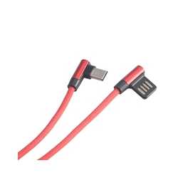 Akasa Reversible USB 2.0 A (M) to Right-Angled USB 2.0 C (M) 1m Red Retail Packaged Data Cable