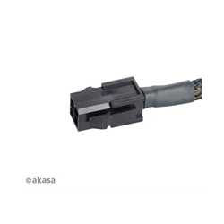 Akasa AK-CBPW10-15BK 4-Pin ATX (M) to 8-Pin ATX (M) 0.15m Black Retail Packaged Internal Converter Cable