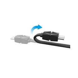 Akasa Proslim USB 2.0 A (M) to USB 2.0 C (M) 1m Black Retail Packaged Data Cable