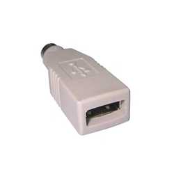 VCOM USB 2.0 A (F) to PS2 (M) White Retail Packaged Converter Adapter