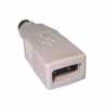 VCOM USB 2.0 A (F) to PS2 (M) White Retail Packaged Converter Adapter