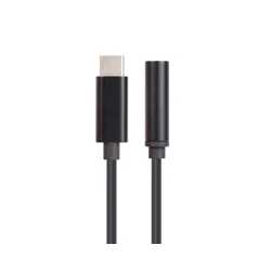 VCOM USB 3.1 C (M) to 3.5mm (F) Black Retail Packaged Headphone Adapter