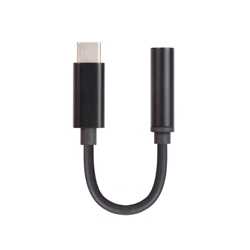 VCOM USB 3.1 C (M) to 3.5mm (F) Black Retail Packaged Headphone Adapter