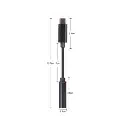 VCOM USB 3.1 C (M) to 3.5mm (F) Black Retail Packaged Headphone Adapter