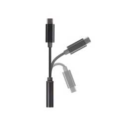 VCOM USB 3.1 C (M) to 3.5mm (F) Black Retail Packaged Headphone Adapter