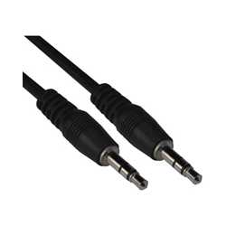 VCOM 3.5mm (M) Stereo Jack to 3.5mm (M) Stereo Jack 3m Black Retail Packaged Cable