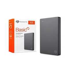 Seagate Basic 1TB Portable External Hard Drive, 2.5", USB 3.0, Grey