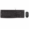 Logitech MK120 Wired Keyboard and Mouse Desktop Kit, USB, Low Profile