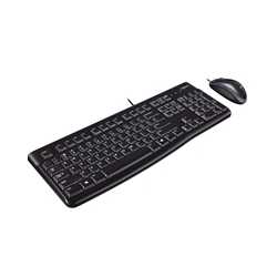 Logitech MK120 Wired Keyboard and Mouse Desktop Kit, USB, Low Profile