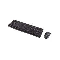 Logitech MK120 Wired Keyboard and Mouse Desktop Kit, USB, Low Profile