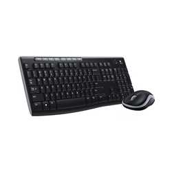 Logitech MK270 Wireless Keyboard and Mouse Desktop Kit, USB, Spill Resistant