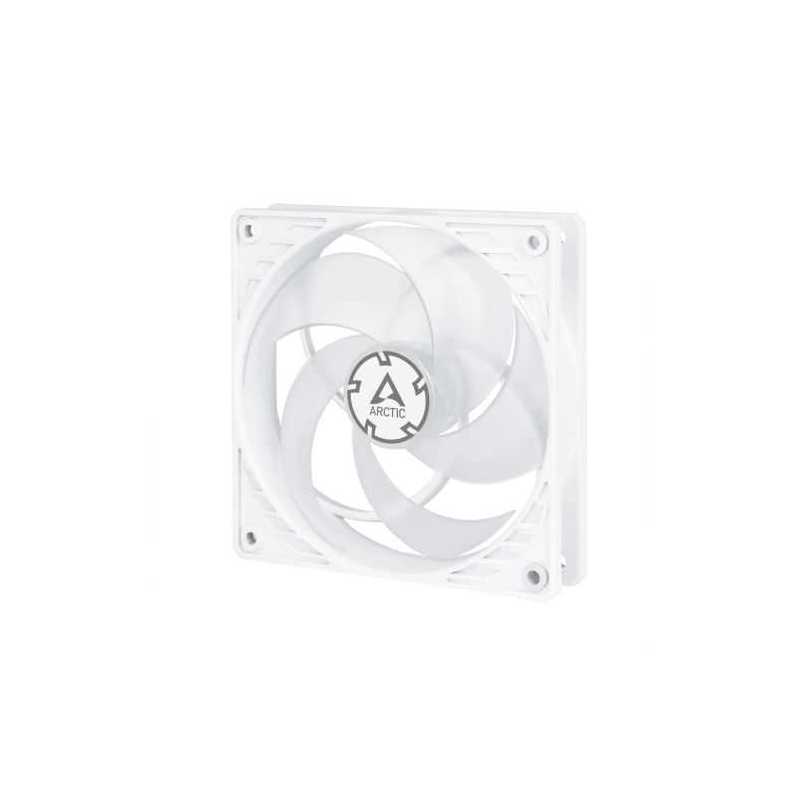 Arctic P12 12cm Pressure Optimised PWM PST Case Fan, White & Transparent, Fluid Dynamic, 10 Year Warranty