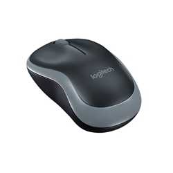 Logitech M185 Wireless Notebook Mouse, USB Nano Receiver, Black/Grey