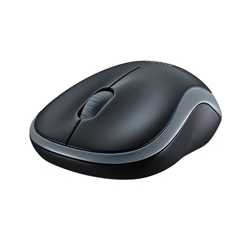 Logitech M185 Wireless Notebook Mouse, USB Nano Receiver, Black/Grey