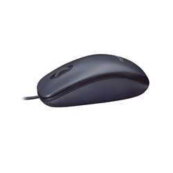 Logitech B100 Wired Optical Mouse, USB, 800 DPI, Ambidextrous, OEM