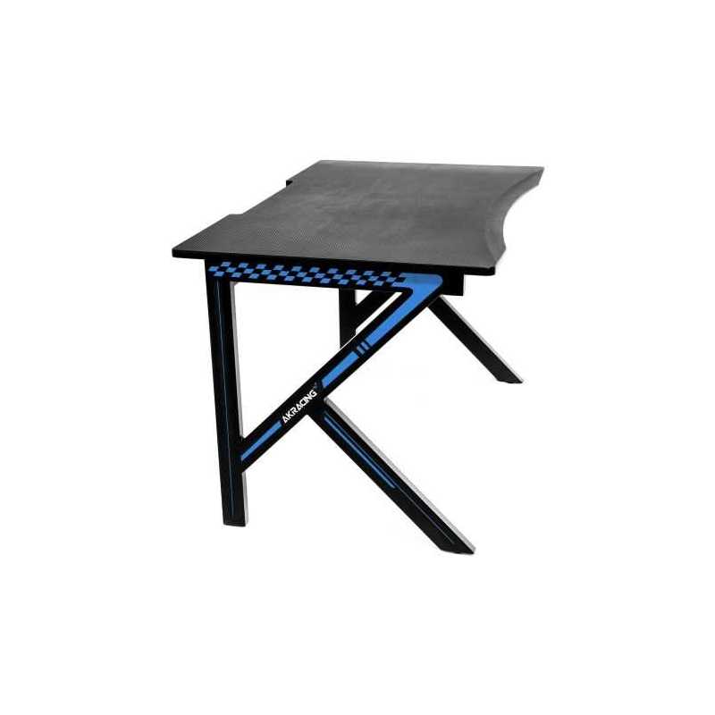 AKRacing Summit Gaming Desk, Black & Blue, Steel Frame, Cable Management, Gaming Mousepad Included