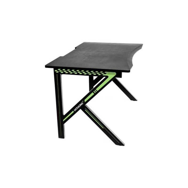 AKRacing Summit Gaming Desk, Black & Green, Steel Frame, Cable Management, Gaming Mousepad Included