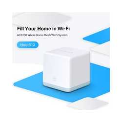 Mercusys (HALO S12) Whole-Home Mesh Wi-Fi System, 2 Pack, Dual Band AC1200, 2 x LAN on each Unit